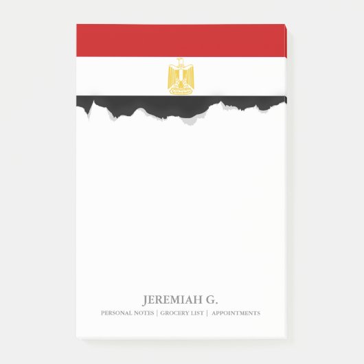 エジプトのクラシックな旗 ポストイット (正面)