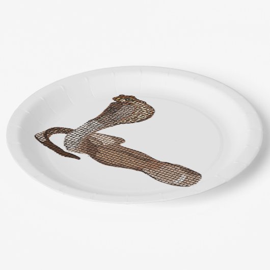 エジプトのコブラ(フードコブラ属のhaje) ペーパープレート (アングル)