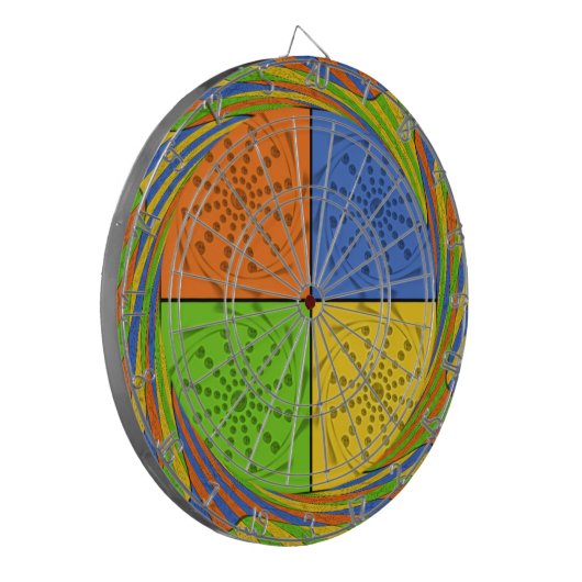 エジプトのシームレスなセットファブリックパターン ダーツボード (正面左)