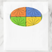 エジプトのシームレスなセットファブリックパターン 楕円形シール (バッグ)