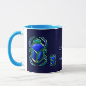 エジプトのスカラブカブトムシのコレクション マグカップ (左)