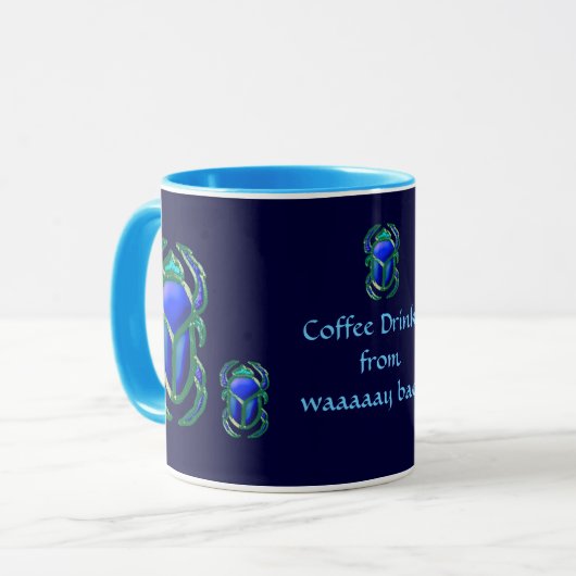 エジプトのスカラブカブトムシのコレクション マグカップ (正面左)