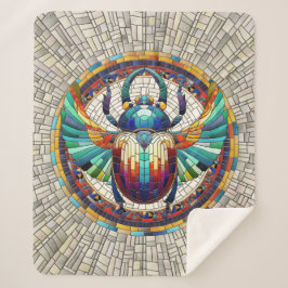 エジプトのスカラブカブトムシ – モザイクアート シェルパブランケット