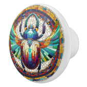 エジプトのスカラブカブトムシ – モザイクアート セラミックノブ (右)