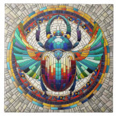 エジプトのスカラブカブトムシ – モザイクアート タイル (正面)