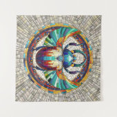 エジプトのスカラブカブトムシ – モザイクアート タペストリー (正面(横))