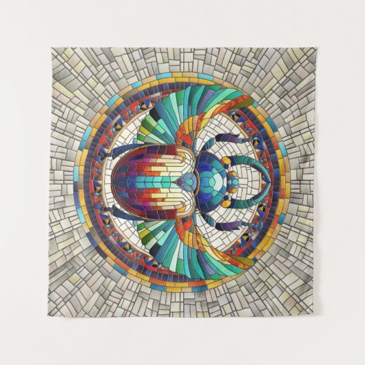 エジプトのスカラブカブトムシ – モザイクアート タペストリー (正面(横))