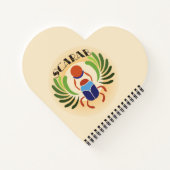 エジプトのスカラブカブトムシ。古代エジプトクラシック ノートブック (裏面)