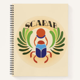 エジプトのスカラブカブトムシ。古代エジプトクラシック ノートブック