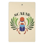 エジプトのスカラブカブトムシ。古代エジプトクラシック ミニクリップボード (裏面)