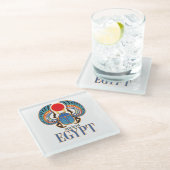 エジプトのスカラブカブトムシ。古代エジプト ガラスコースター (アングル)