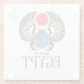 エジプトのスカラブカブトムシ。古代エジプト ガラスコースター (裏面)