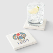 エジプトのスカラブカブトムシ。古代エジプト ストーンコースター (横)