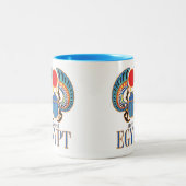 エジプトのスカラブカブトムシ。古代エジプト ツートーンマグカップ (中央)