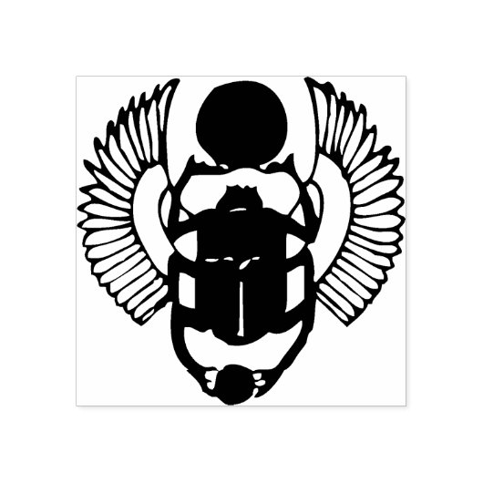 エジプトのスカラブトイラストレーションスタンプ ラバースタンプ (インプリント)