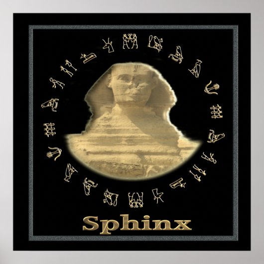 エジプトのスフィンクスのポスター ポスター (正面)