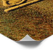 エジプトのスフィンクスの皮革効果アートポスター ポスター (角)