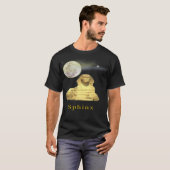 エジプトのスフィンクス黒Tシャツ Tシャツ (正面フル)