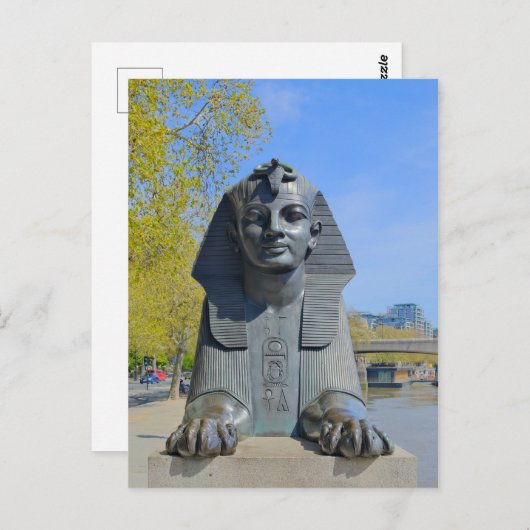 エジプトのスフィンクス、ロンドン英国はがき ポストカード (正面/裏面)