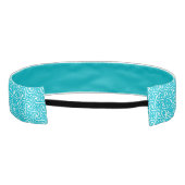 エジプトのタイルパターン、ターコイズ、白 アスレチックヘッドバンド (裏面)