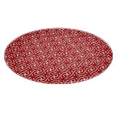 エジプトのタイルパターン、暗赤と白色 カッティングボード (角)