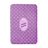 エジプトのタイル模様、アメジスト、蘭 バスマット (正面縦)