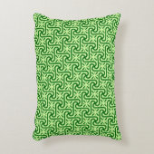 エジプトのタイル模様、エメラルドとライムグリーン アクセントクッション (正面(垂直))