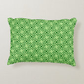 エジプトのタイル模様、エメラルドとライムグリーン アクセントクッション (裏面)