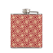 エジプトのタイル模様、マルーンと桃 フラスク (裏面)