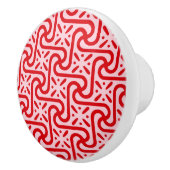 エジプトのタイル模様、深い、薄桃色 セラミックノブ (右)