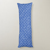 エジプトのタイル模様、白とコバルトブルー ボディピロー (裏面 (縦))