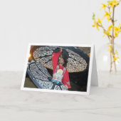 エジプトのタヌーラダンサー カード (黄色い花)