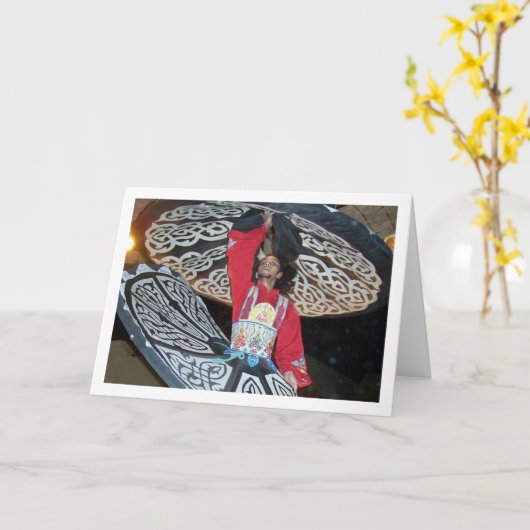 エジプトのタヌーラダンサー カード (黄色い花)