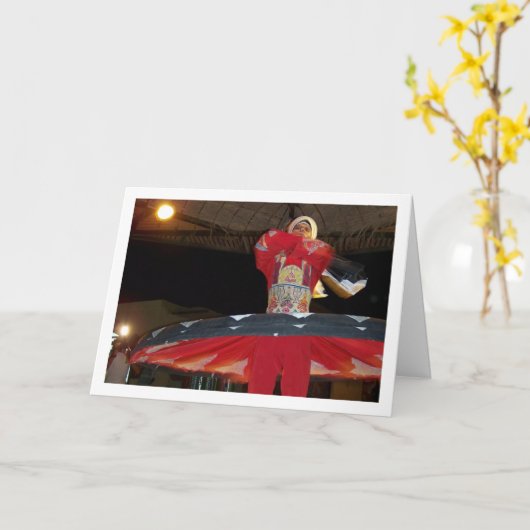 エジプトのタヌーラダンス ポートレート カード (黄色い花)