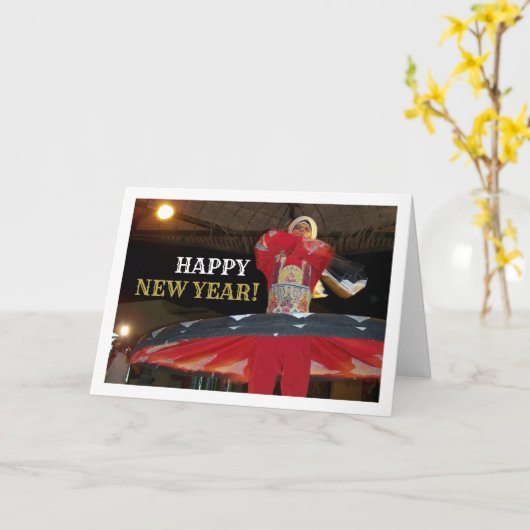 エジプトのタヌーラダンス ポートレート カード (黄色い花)