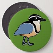 エジプトのチドリ 缶バッジ (正面&裏面)