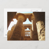 エジプトのテベスにあるカルナック寺院 ポストカード (正面/裏面)