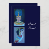 エジプトのテーマパーティー5x7テンプレート 招待状 (正面/裏面)