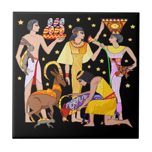 エジプトのデザインのセラミックタイル タイル (正面)