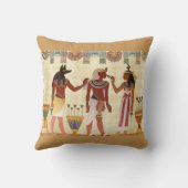 エジプトのデザインの装飾用クッション(b) クッション (裏面)