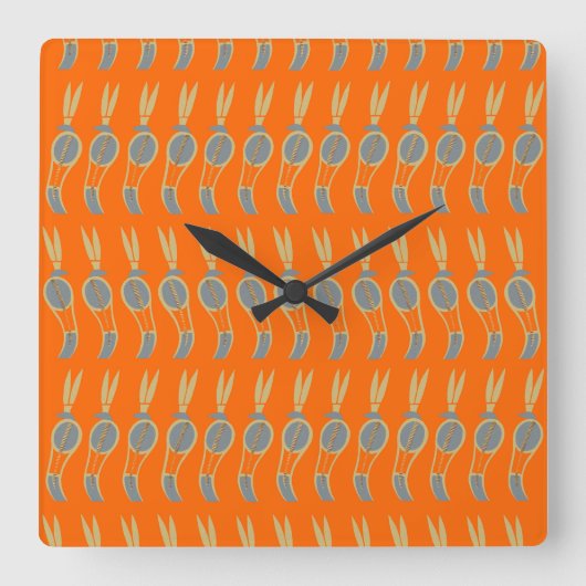 エジプトのデザイン#8アットエムポリオモファ スクエア壁時計 (正面)