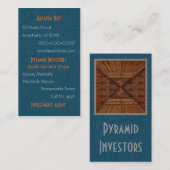 エジプトのトパーズの金ピラミッドの抽象美術 名刺 (正面/裏面)