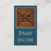 エジプトのトパーズの金ピラミッドの抽象美術 名刺 (裏面)