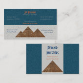 エジプトのトパーズの金ピラミッドの抽象美術 名刺 (正面/裏面)