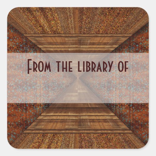 エジプトのトパーズゴールデンピラミッド抽象芸術アート スクエアシール (正面)