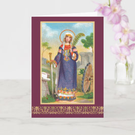 エジプトのドレスのアレクサンドリアの聖キャサリン カード