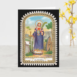 エジプトのドレスのアレクサンドリアの聖キャサリン カード