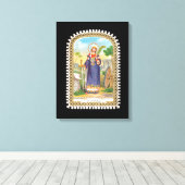 エジプトのドレスのアレクサンドリアの聖キャサリン キャンバスプリント (インサイチュ (ウッドフロア))