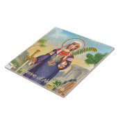 エジプトのドレスのアレクサンドリアの聖キャサリン タイル (側面)