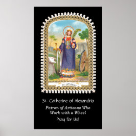 エジプトのドレスのアレクサンドリアの聖キャサリン ポスター